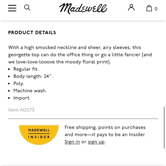 Madewell Floral High Neck Ruffle Balloon Sleeve Blouse Top - Picture 11 of 12